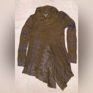 BKE Asymmetrical Fairy Knit Sweater L